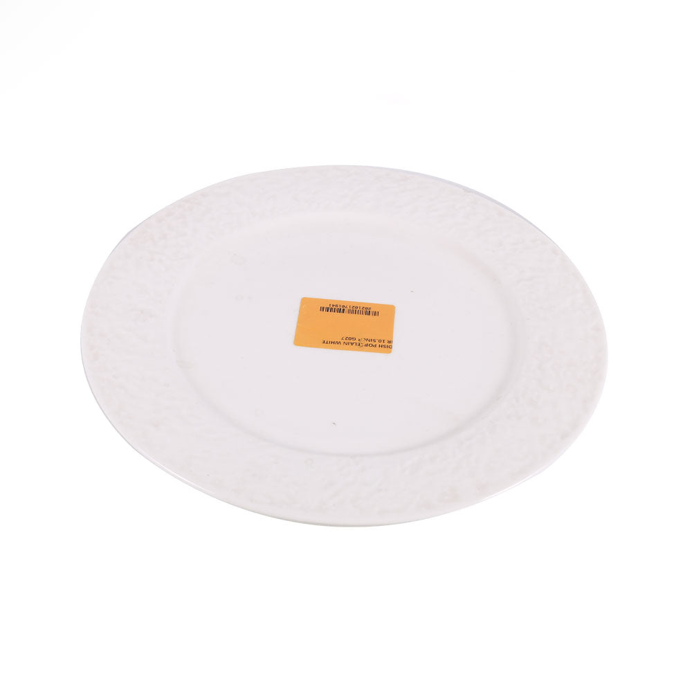 DISH PORCELAIN WHITE IR 10.5INCH G027