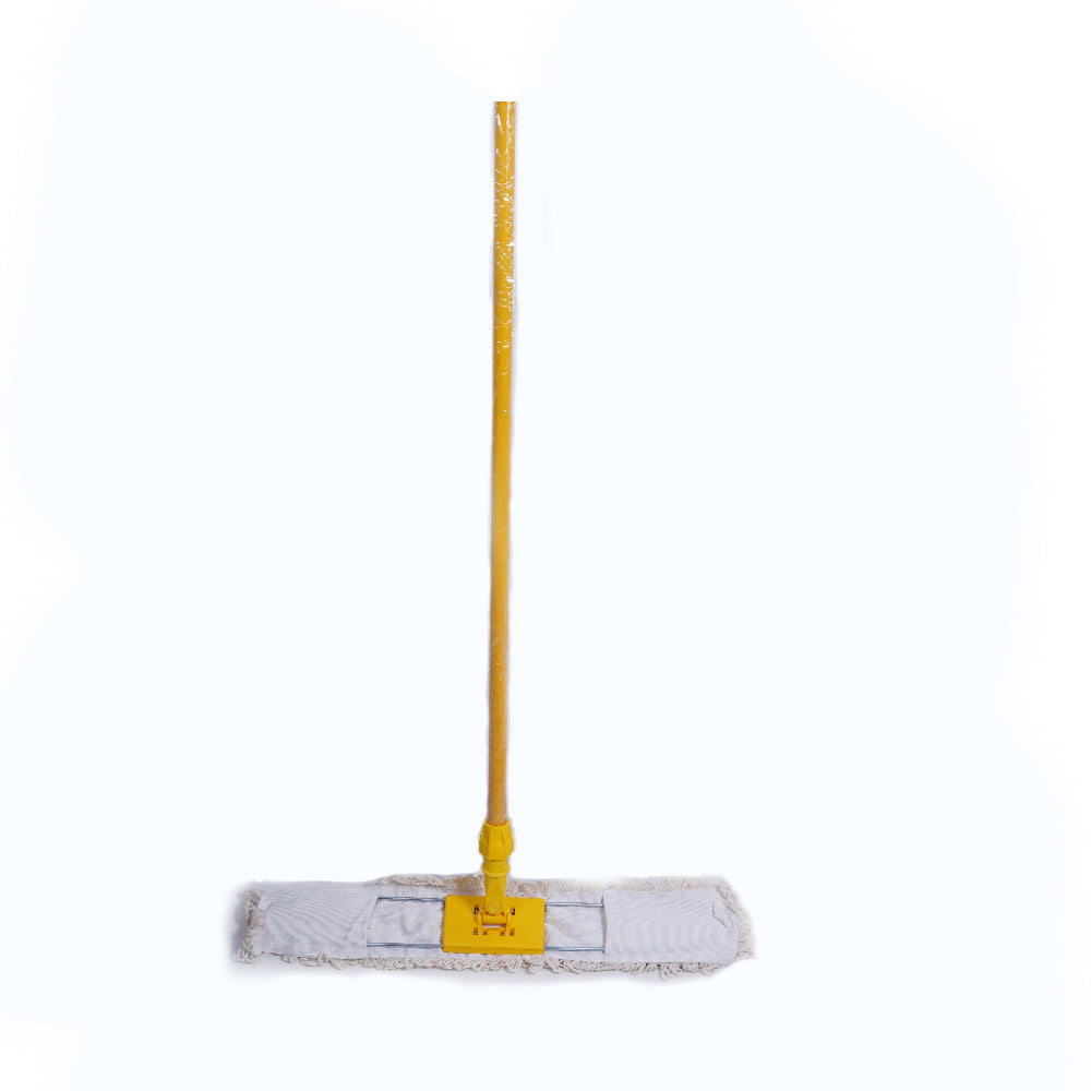 House & Co DUST MOP COTTON + FRAME 60 CM + IRON HANDLE (YELLOW)