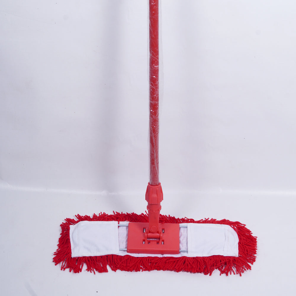 H&C DUST MOP ACRYLIC + FRAME 40 CM + IRON HANDLE  (RED)