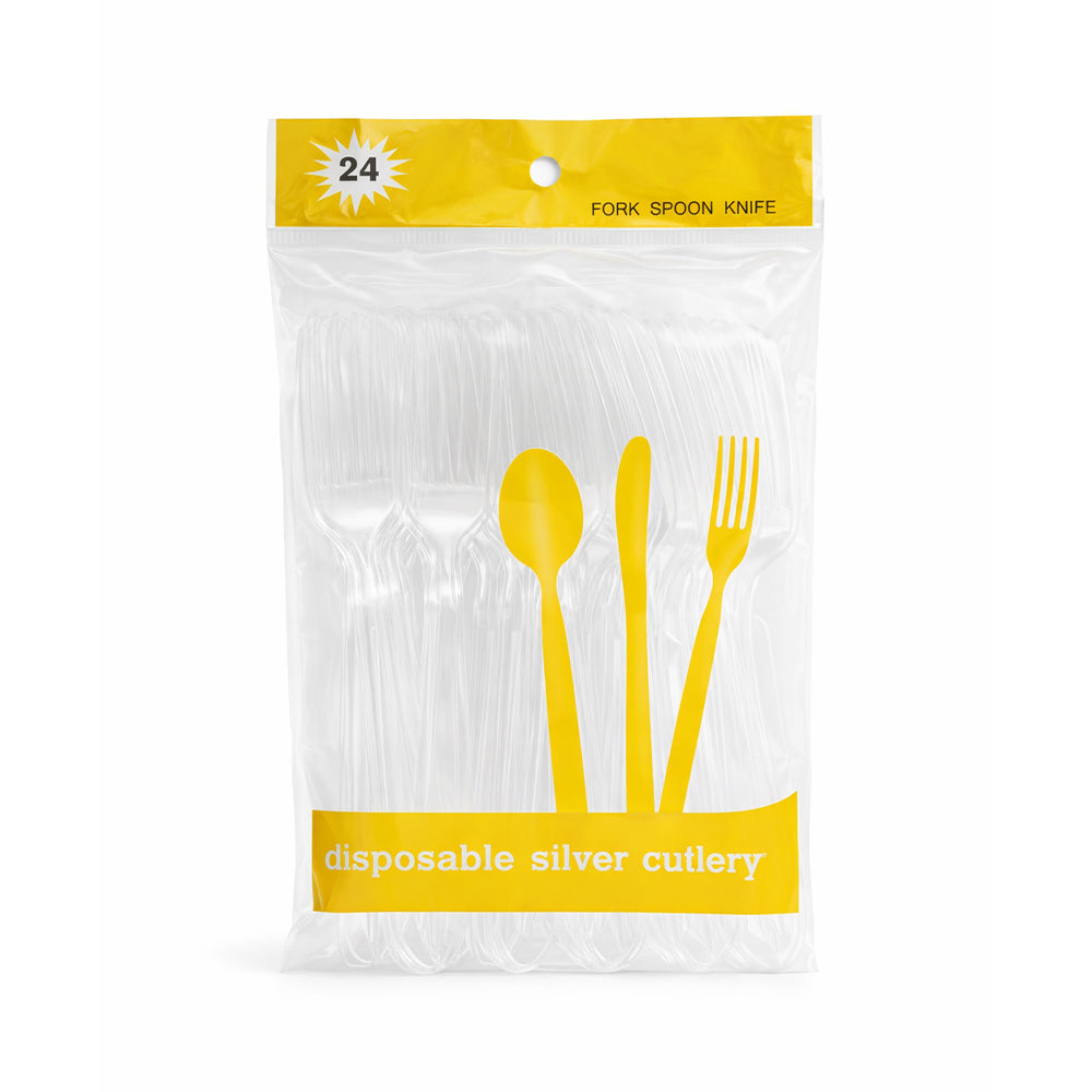 DISPOSABLE FORK IR WHITE 24PC