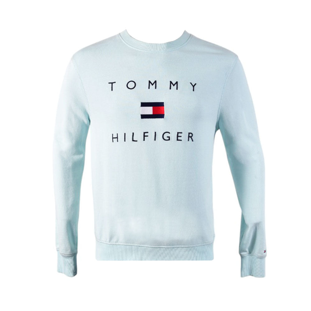 TH MEN L/S SWEAT SHIRT 78J2-282-331 AQUA XL (MZ)