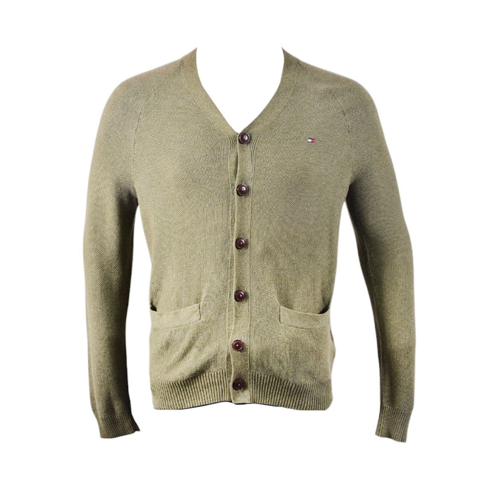 TH MEN L/S CARDIGAN 78E6781305 GREEN L (IR)