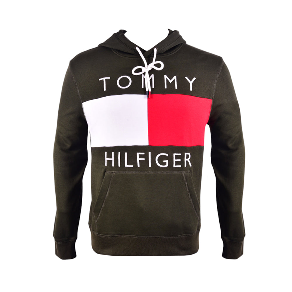 TH MAN L/S HODDIE 78F4485 GRN L ( IR )
