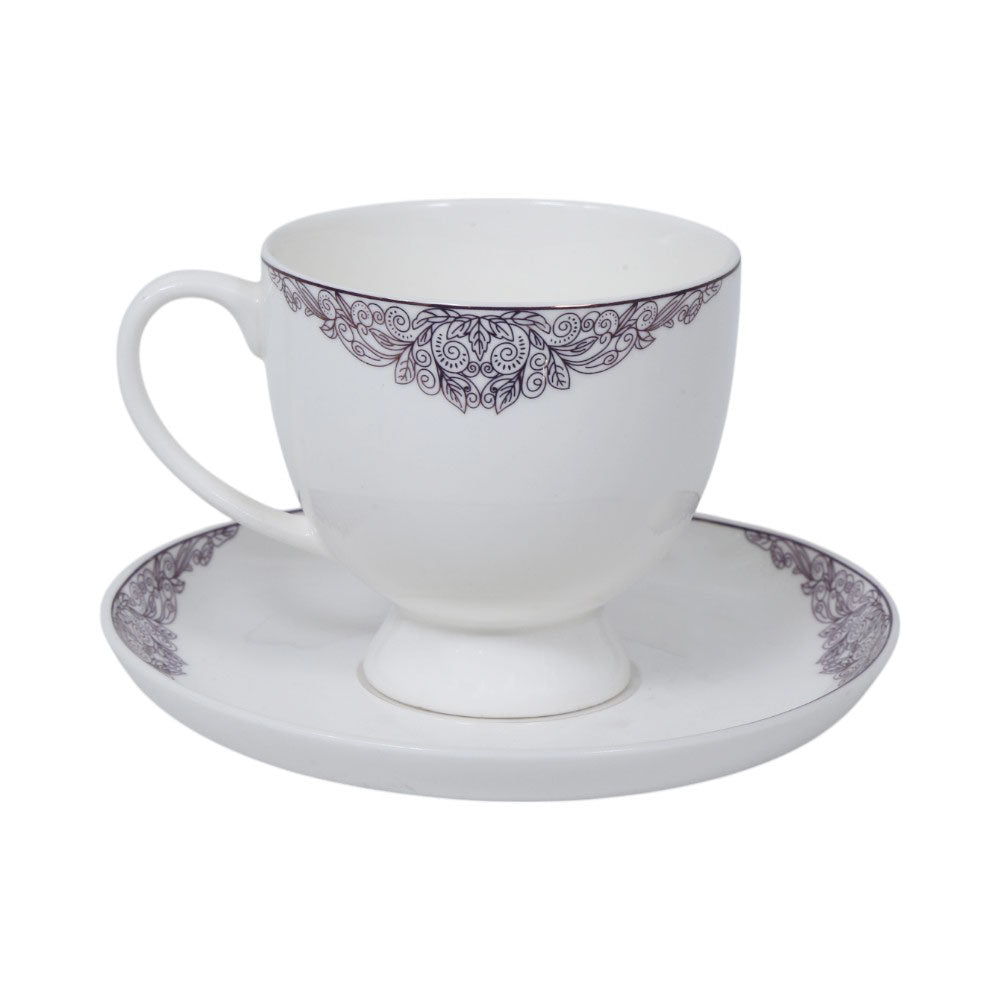 CUP & SAUCER BONE CHINA MORE & MORE FD004 AW (Pack 6)