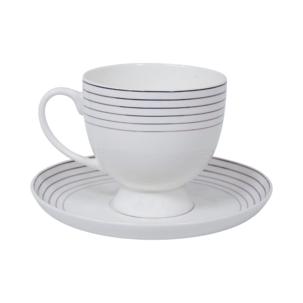 CUP & SAUCER BONE CHINA MORE & MORE FD007 AW (Pack 6)