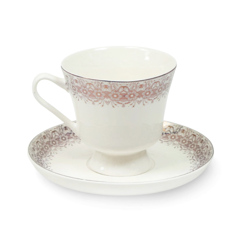 CUP & SAUCER BONE CHINA JH004 TMC (PACK OF 6)