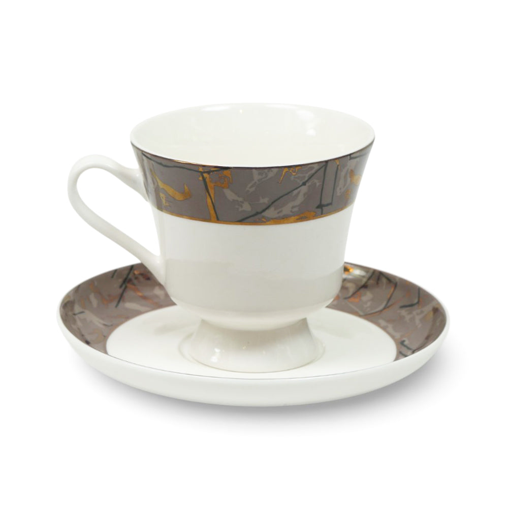 CUP &  SAUCER BONE CHINA JH010 TMC (PACK OF 6)