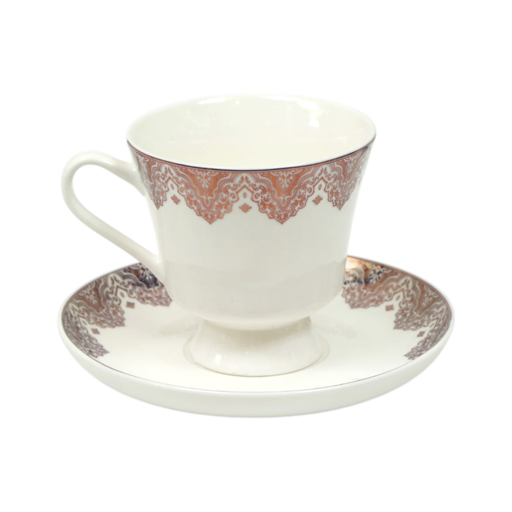 CUP &  SAUCER BONE CHINA JH001 TMC (PACK OF 6)