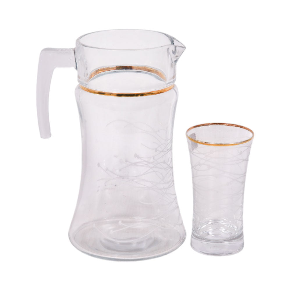 WATER SET 7PC PSB HAND CUT GOLD AZUR 96426-134