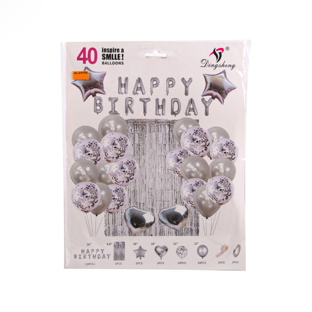 A-8 Birthday Balloon Set Ir 40Pcs