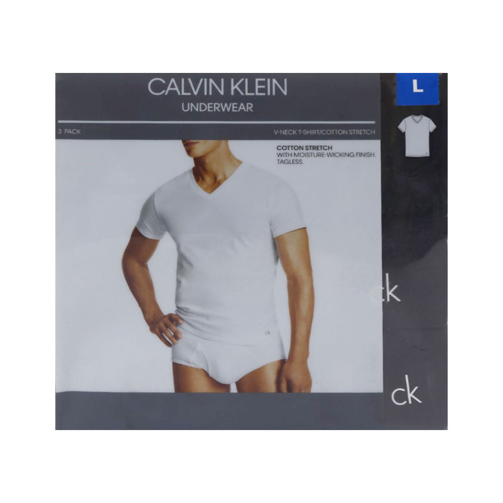 CK MAN V-NECK S/S VEST 1392198 P-3 BLK L ( IR )