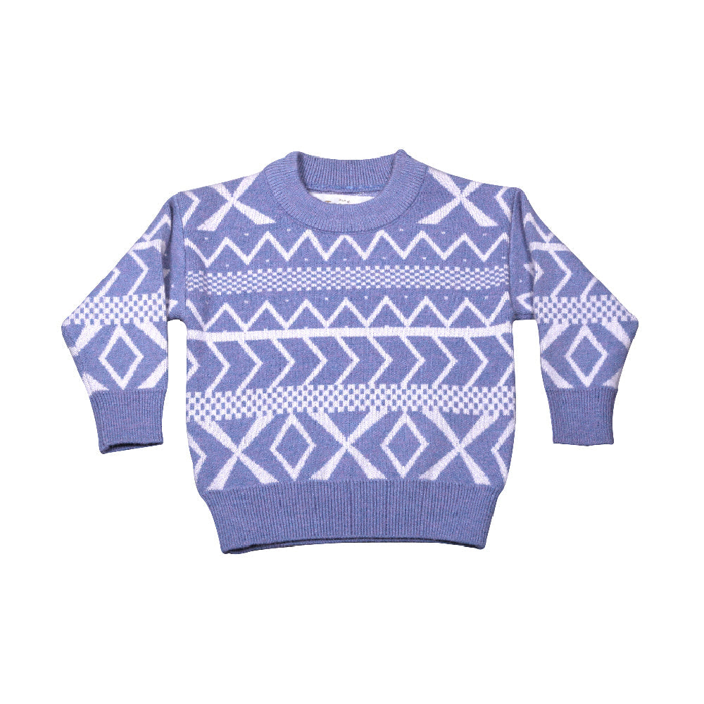 BOYS L/S ROUND NECK SWEATER IR BJ-2107 MW-21 9-12M