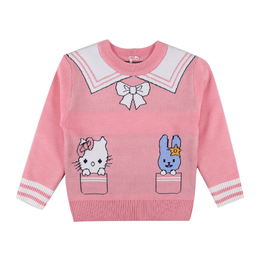 GIRLS L/S ROUND NECK SWEATER IR 3001 MW-21 1-2 YEAR