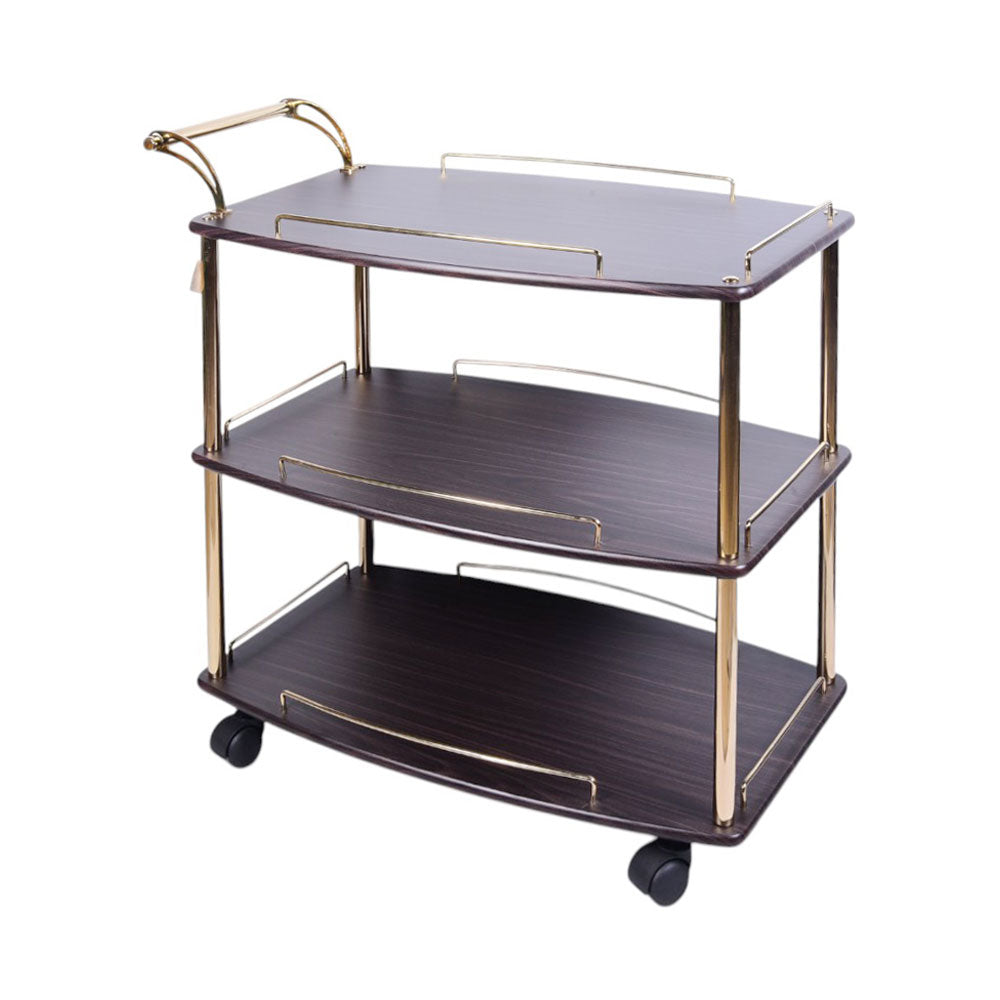 TEA TROLLEY STATE D/BROWN GOLDEN