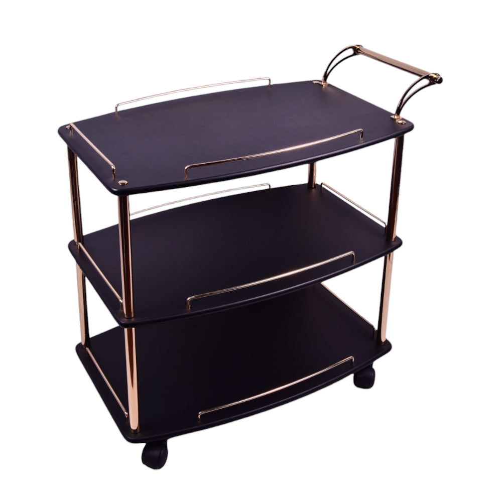 TEA TROLLEY STATE BLACK GOLDEN