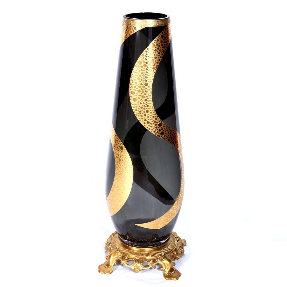 Vase Crystal Brass Ir E8-V1197M-1 Js103-D21-1