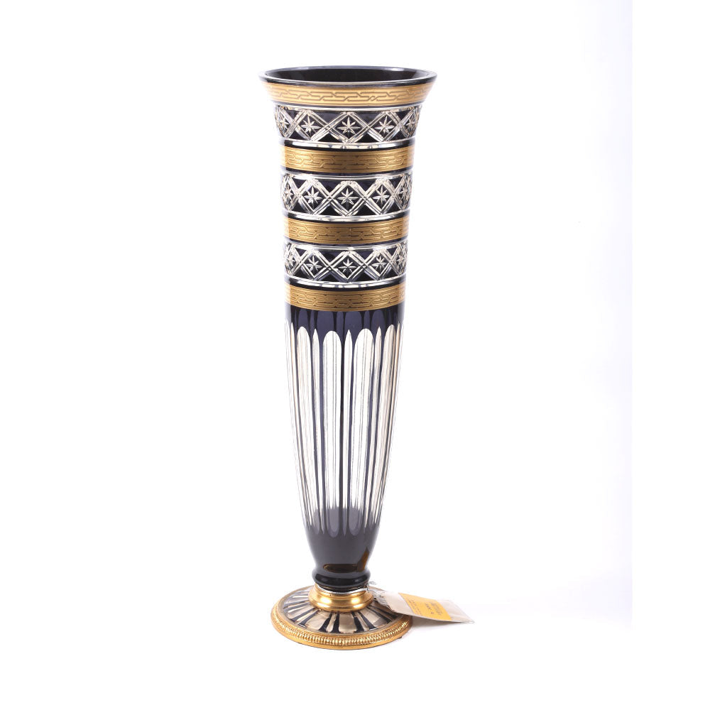 Vase Crystal Brass Ir E9-V1145-1 Jsc18-831