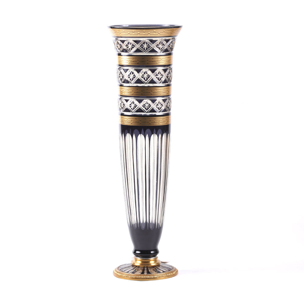 Vase Crystal Brass Ir E9-V1145-1 Jsc18-831