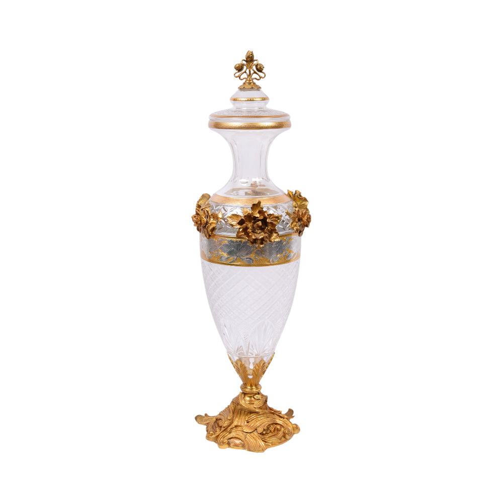 BOWL CANDY CRYSTAL BRASS IR E8-J2087-1 JSC10-20