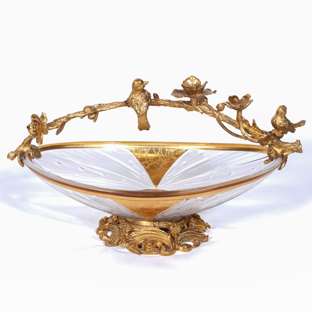 Bowl Crystal Brass Ir E8-B3002-1 Jsa05-A19