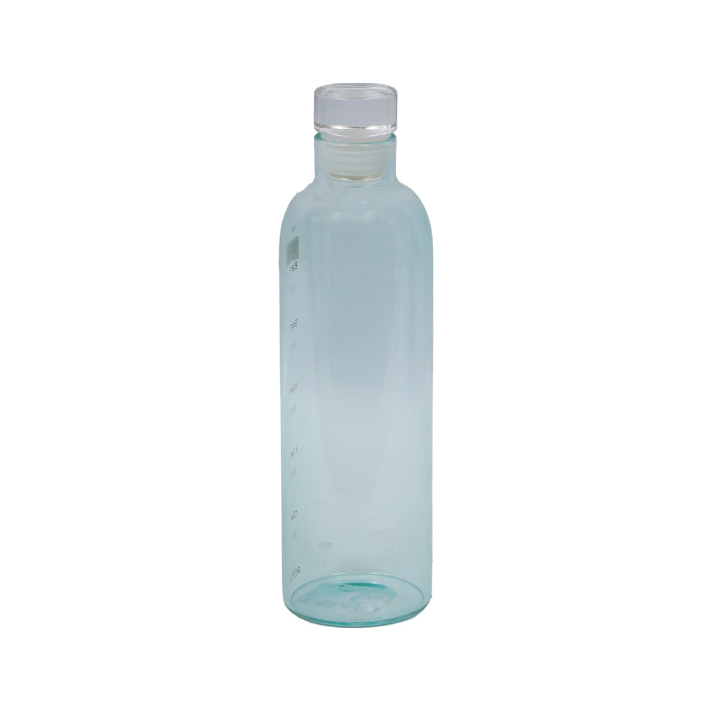 WATER BOTTLE GLASS TIME MARKER 560 ML GREEN