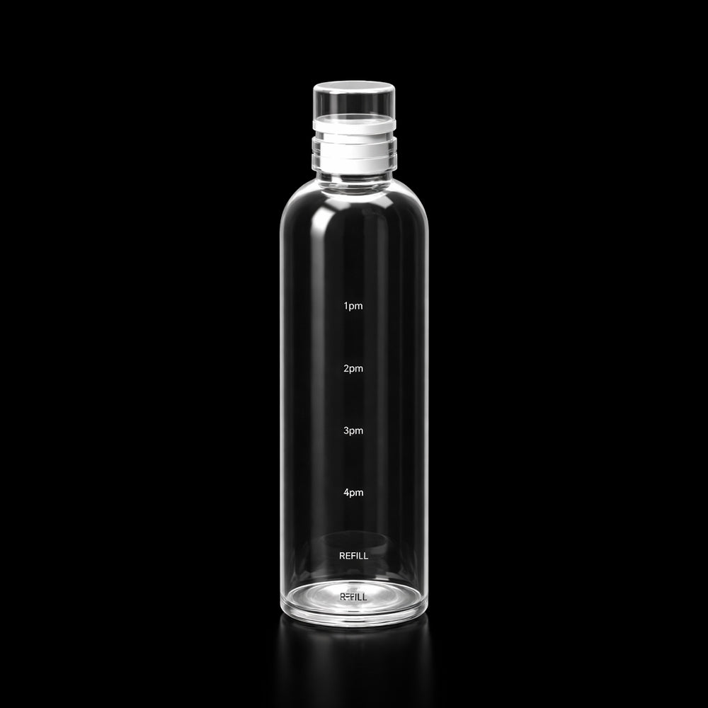 WATER BOTTLE GLASS 560 ML TIME MARKER GP4005A/1211