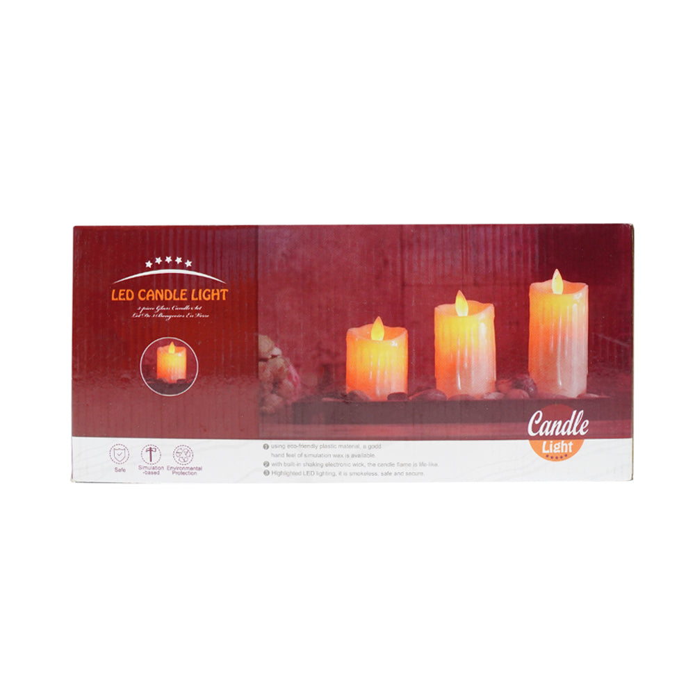 LED CANDLE PLASTIC 3PC IR WM1127-3 C45-60