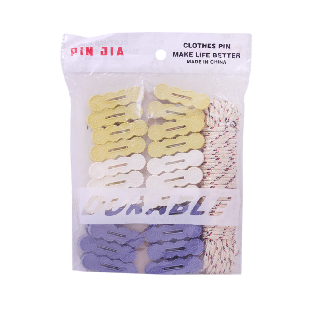 PIN JIA CLOTH CLIP 22PC & ROPE SET IR 9809 113-117-133-137
