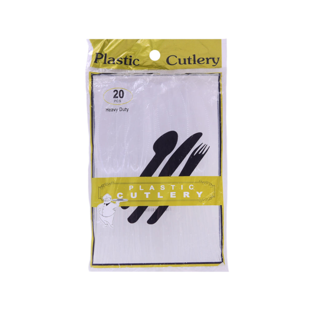 DISPOSIBLE TRANSPARENT KNIFE 20PC PACK IR D-47-48