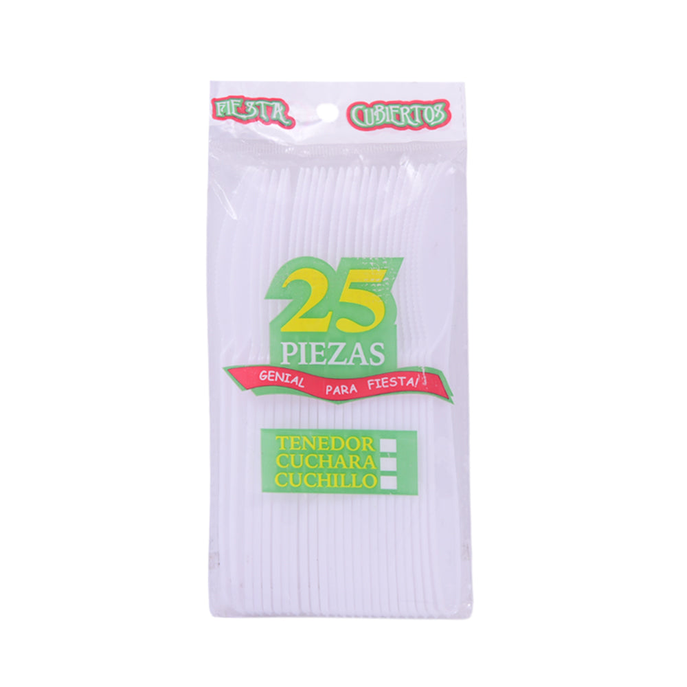 DISPOSIBLE WHITE KNIFE 25PC PACK IR D-27-28