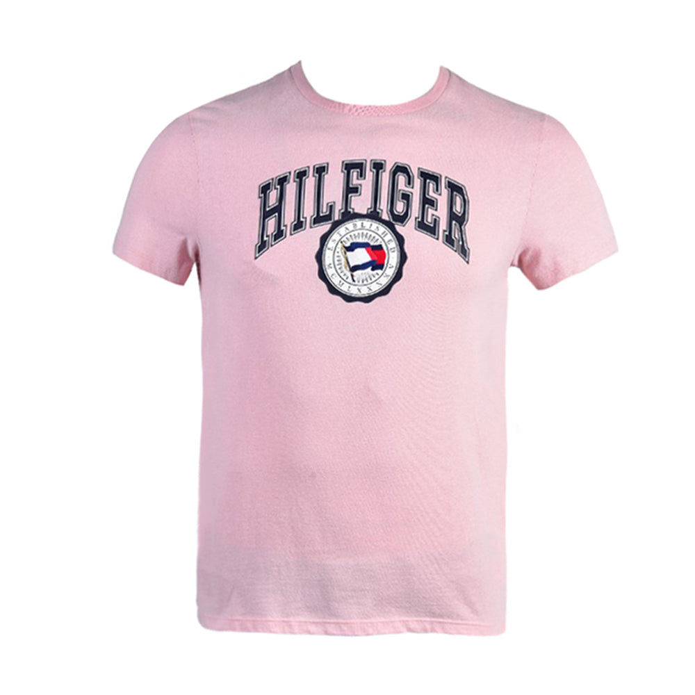 TH MEN S/S R-NECK T-SHIRT 78J5368690 PEACH L (IR)