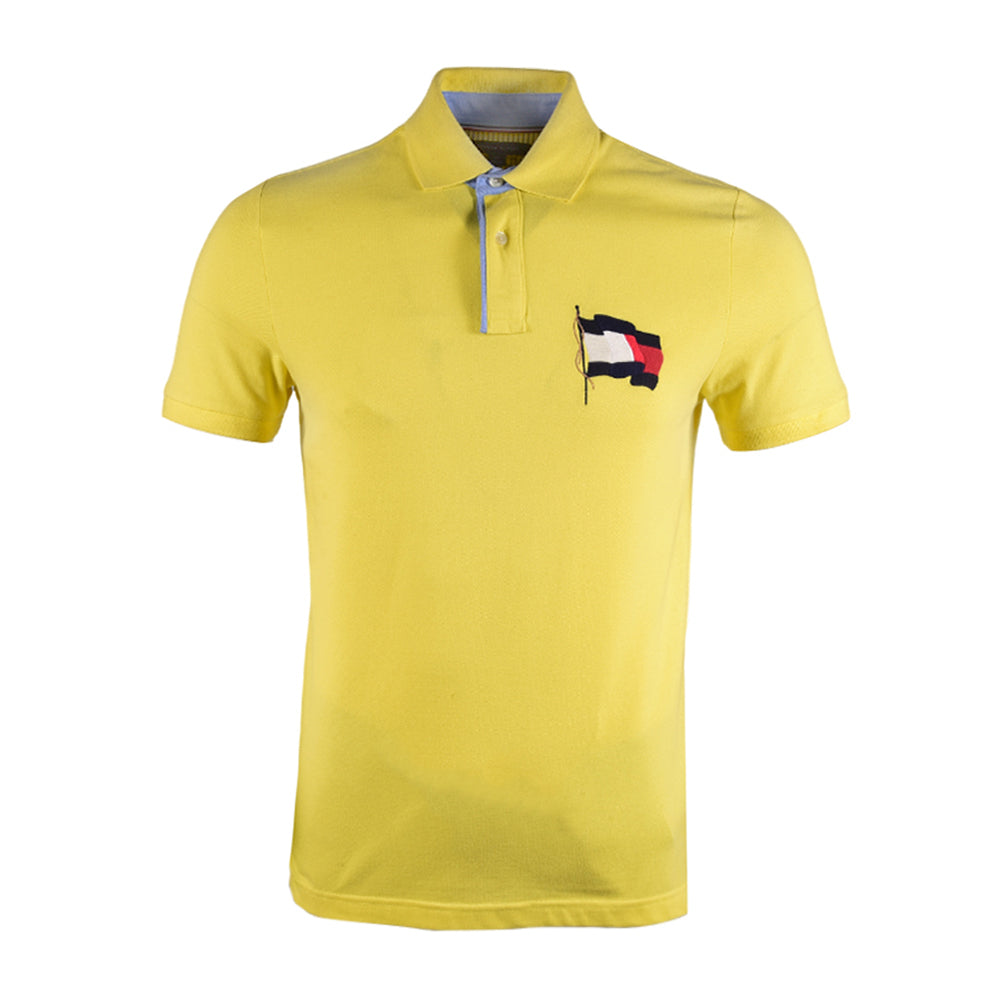 TH MEN S/S POLO T-SHIRT 78J477730 YLW L (IR)