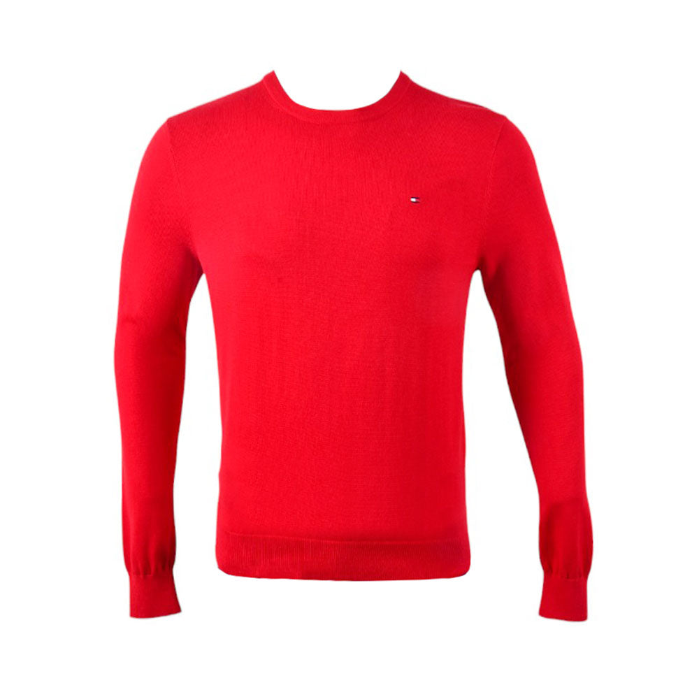 TH MEN L/S R-NECK SWEATER 78D9004-611 RED L (IR)