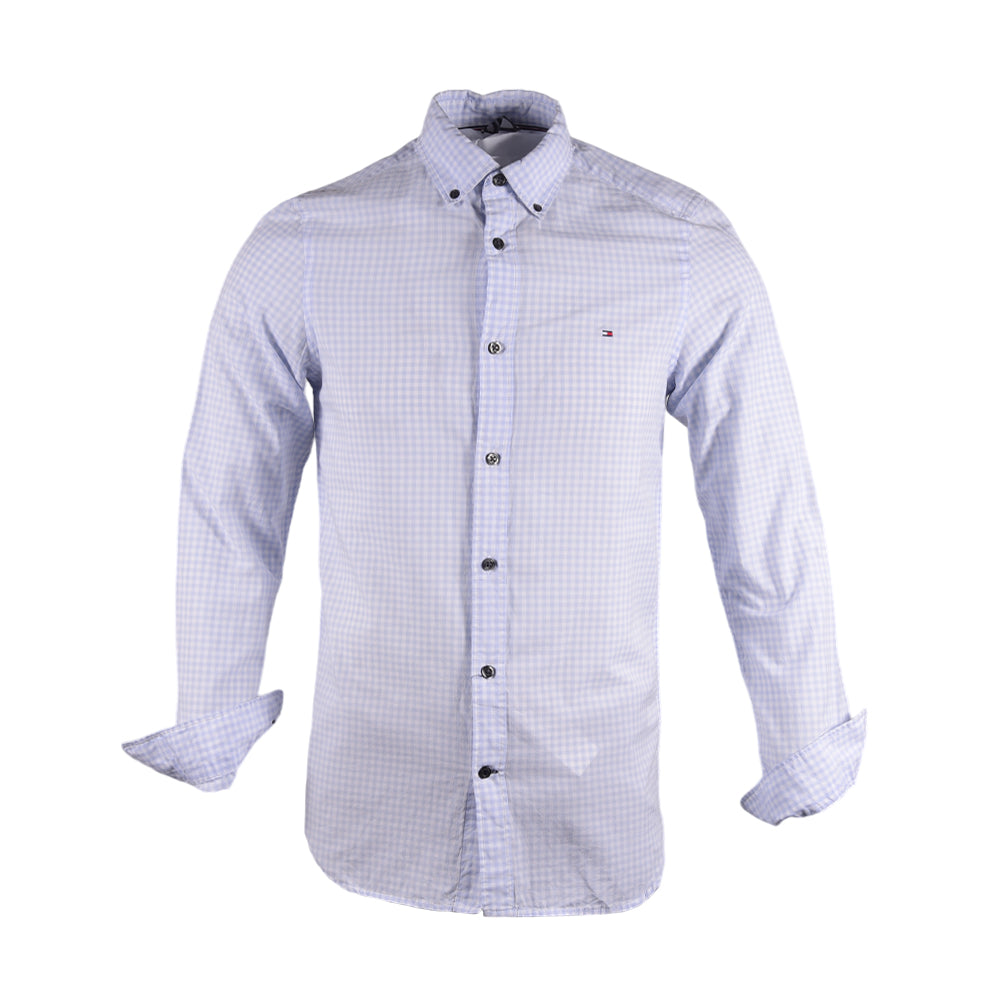 TH MEN L/S D-SHIRT 78J6778-450 S/BLU M (IR)