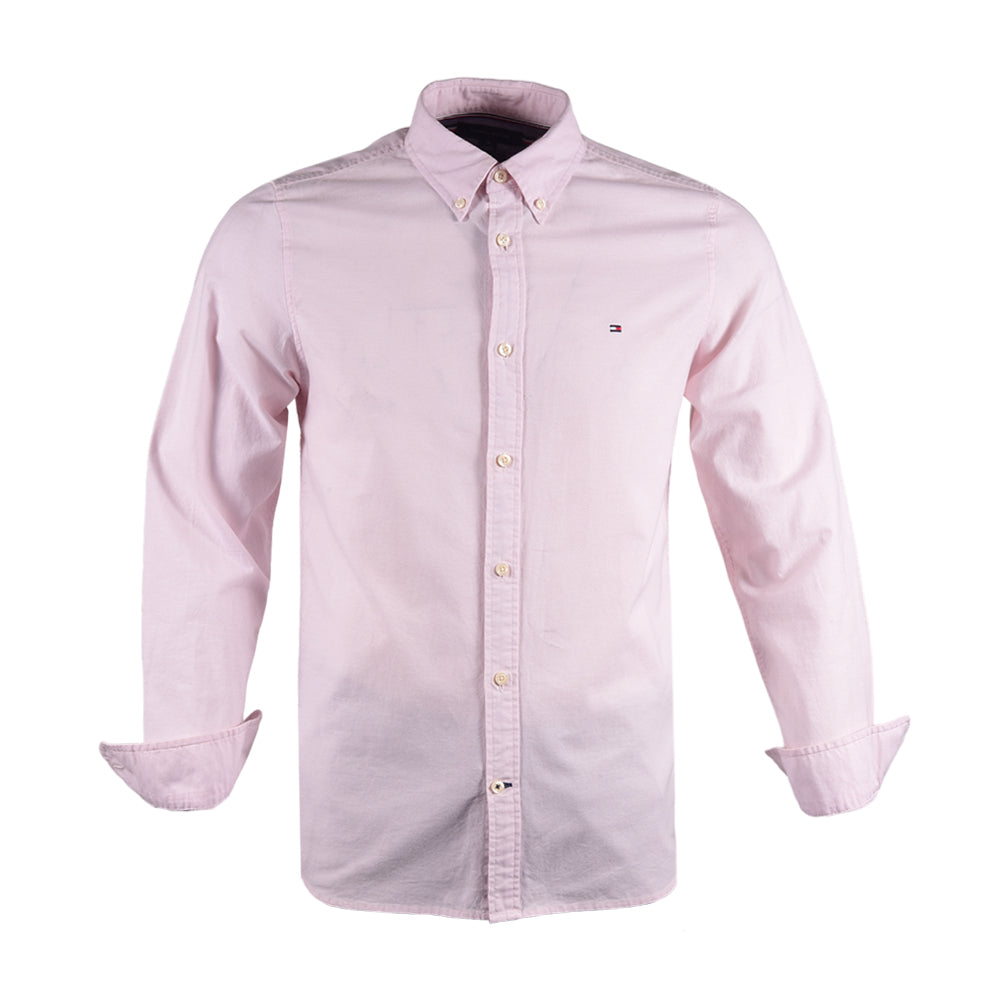 TH MEN L/S D-SHIRT 78J6791-690 PNK M (IR)