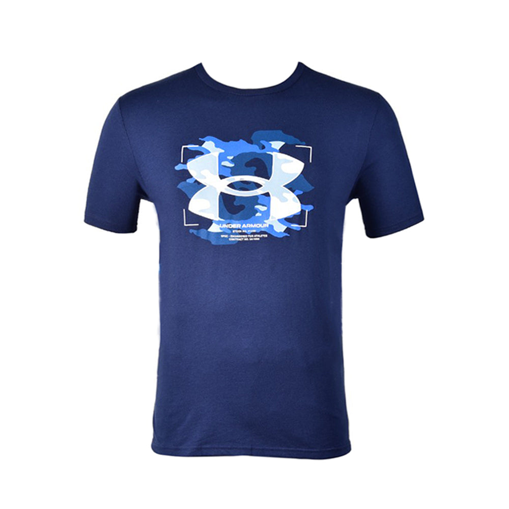 UA MEN S/S R-NECK T-SHIRT 1378769-408 R-BLU L (IR)