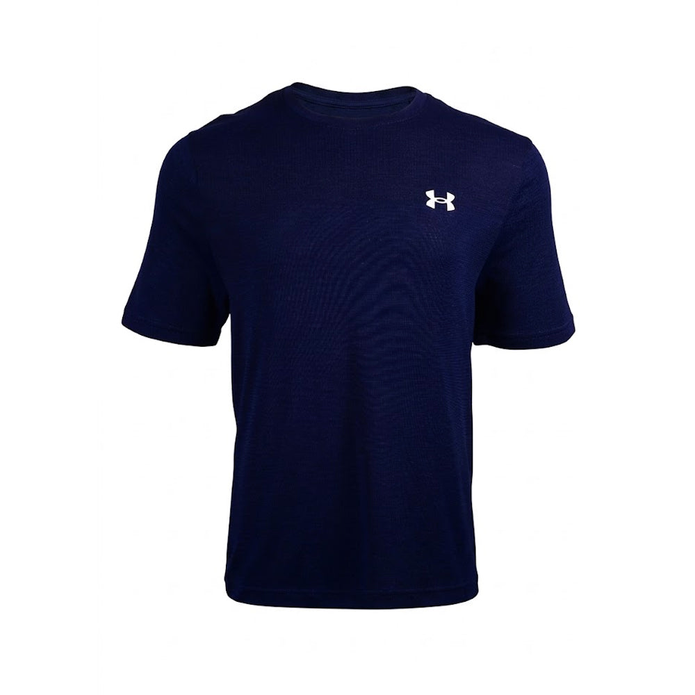 UA MEN S/S R-NECK T-SHIRT 1359870-408 NVY L (IR)