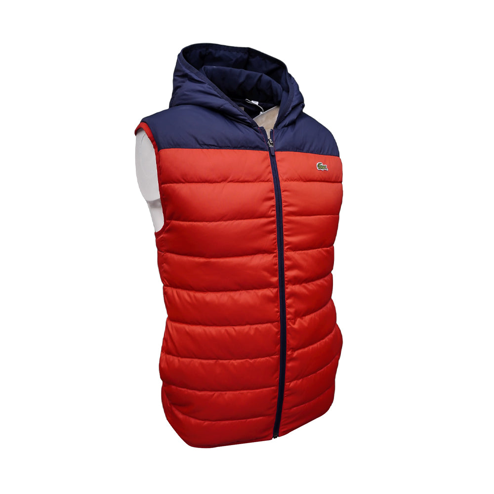 LACOSTE S/S PUFFER JACKET BH1552 RED/BLUE L (IR)