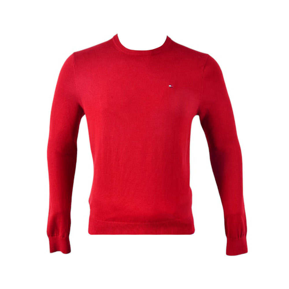 TH MEN L/S R-NECK SWEATER 78D9004-610 RED M (IR)