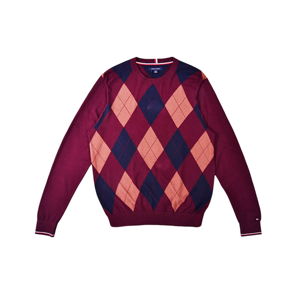 TH MEN L/S R-NECK SWEATER 78J7070-601 MRN (IR) M