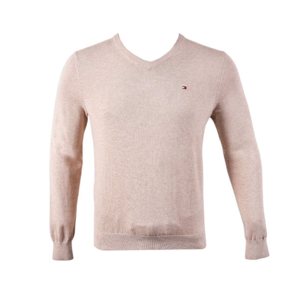 TH MEN L/S V-NECK SWEATER 7857349-765 SKN L (IR)