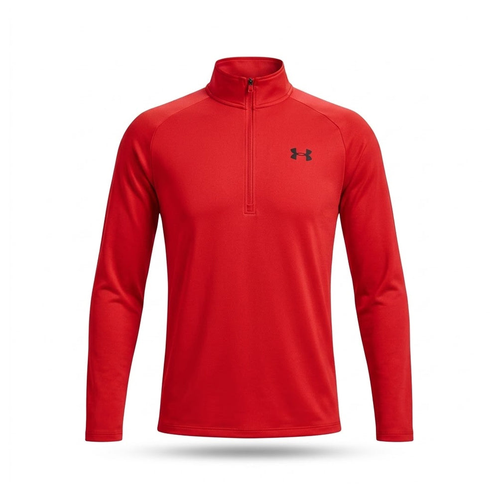 UA MEN L/S H-ZIPPER SHIRT 1328495 RED L (IR)