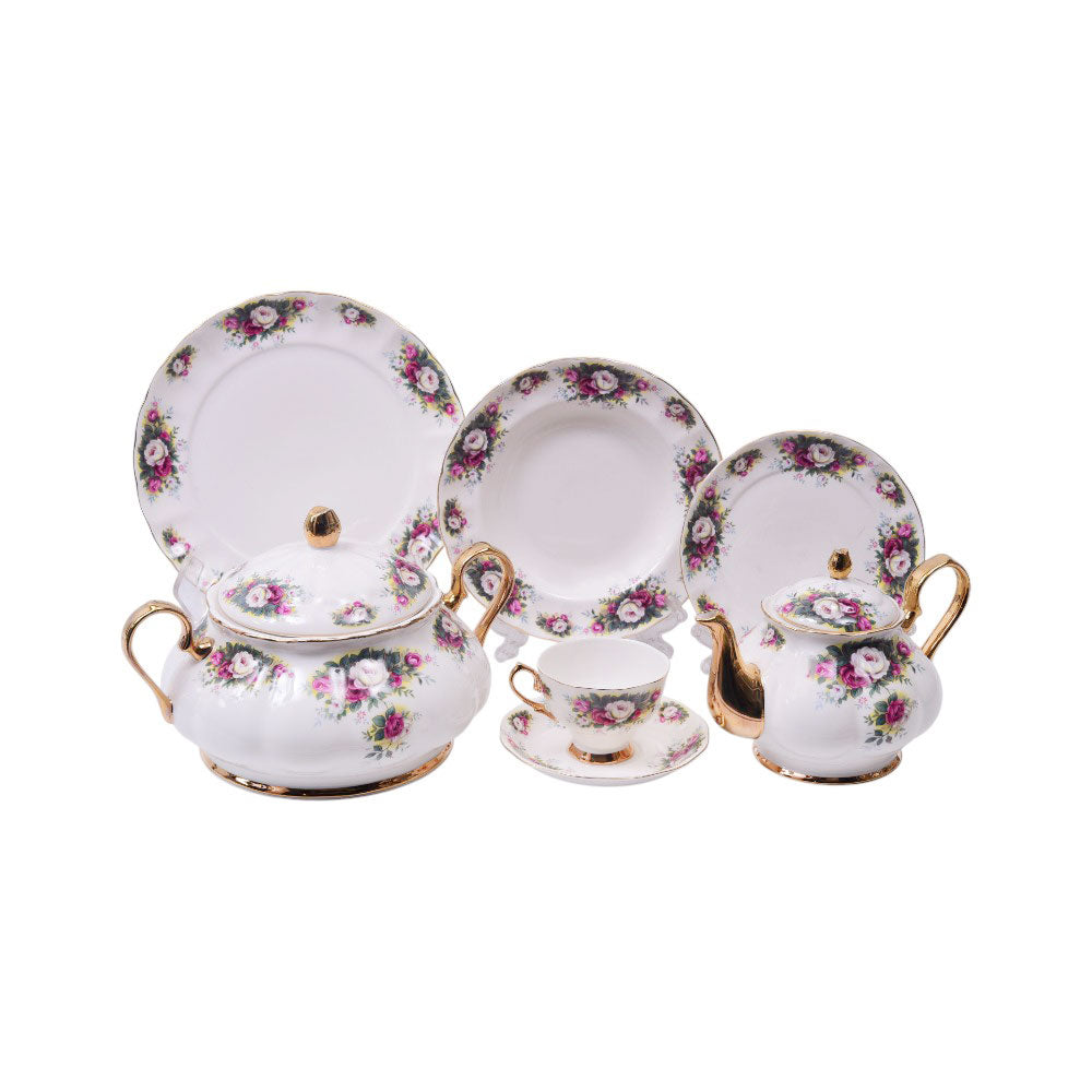 DINNER SET BONE CHINA 75PC K9502