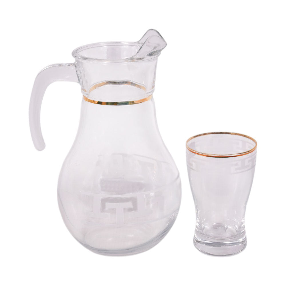 WATER SET 7PC PSB HAND CUT GOLD OPHELIA 96932-B022