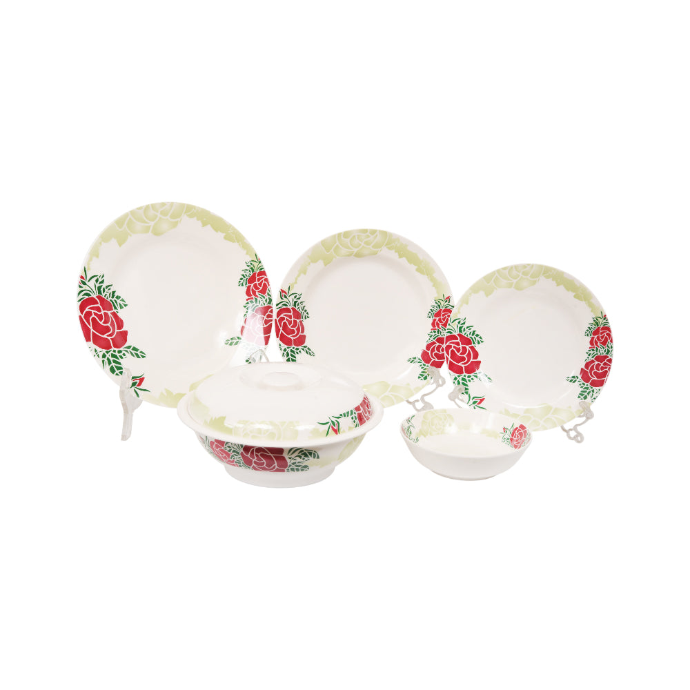 DINNER SET 51PC MELAMINE ROUND ELIZABETH