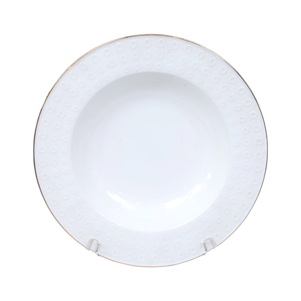 PLATE DEEP 9INCH IR CIRCLE EMBOSSED