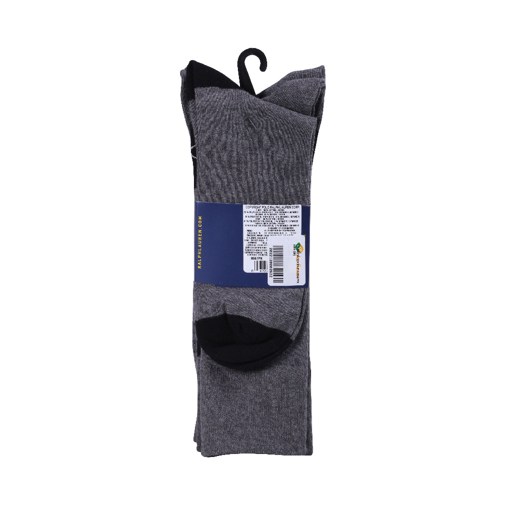 POLO DRESS SOCKS P-3 8667PK CHARH (IR)