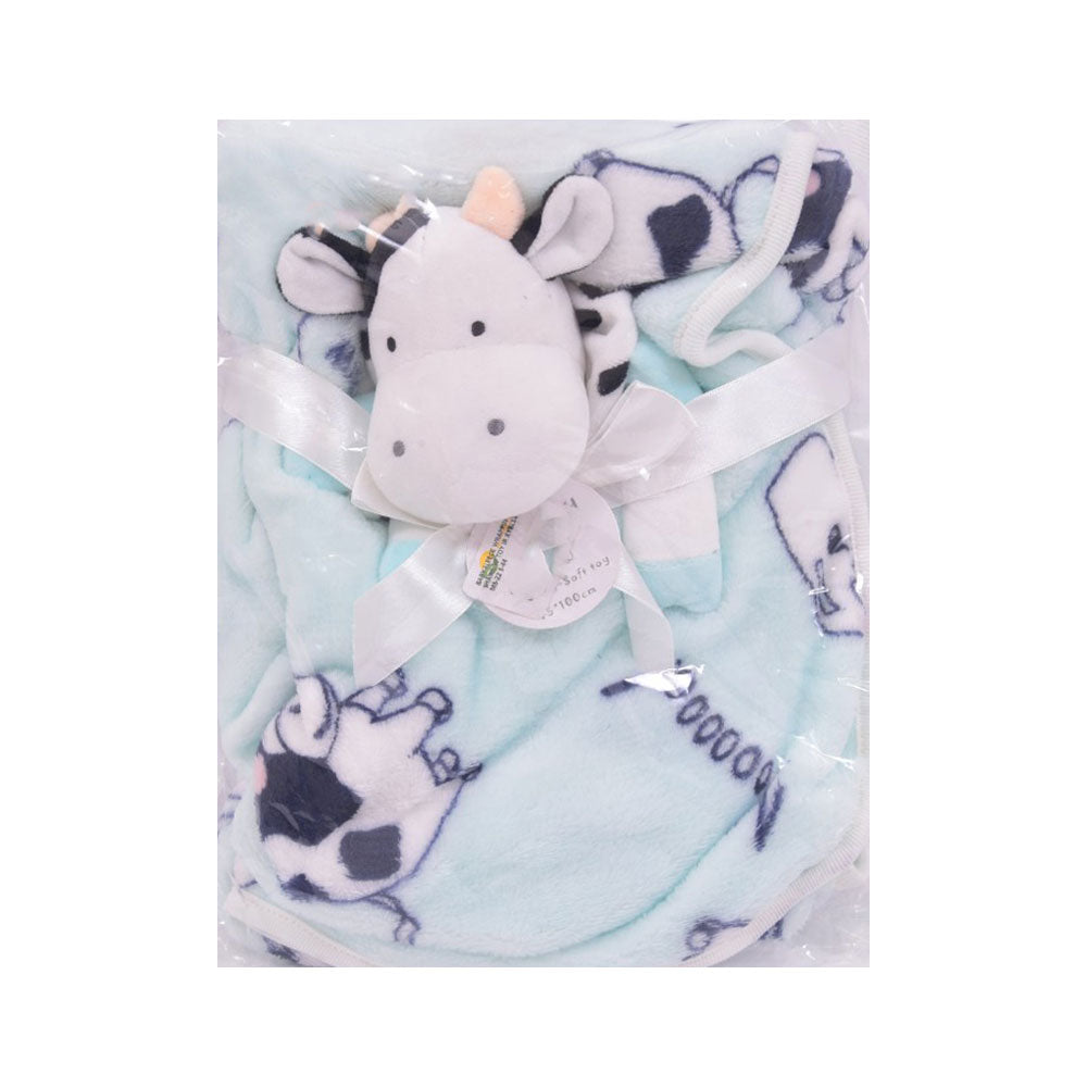 BABY FLEECE WRAPPING SHAWL W TOY IR XYBL12-B MS-22 S-44