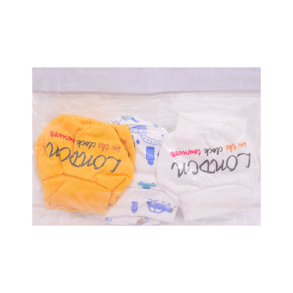 BABY 3 PAIR BOOTIES SET MS-22 002 THAI