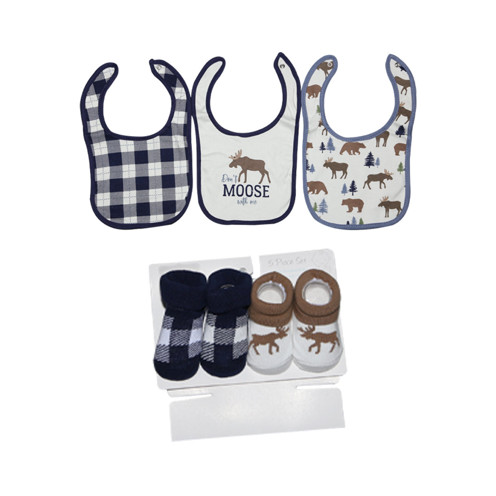 BABY BIB 3PC WITH 2 PAIR BOOTIES MW-22 CHI 17593